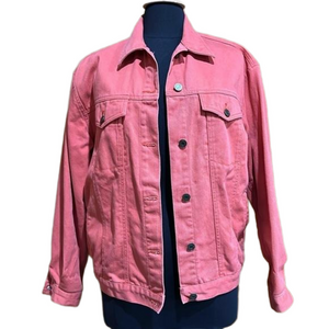 Gap Coral Colored Denim Jacket Size Medium - EUC